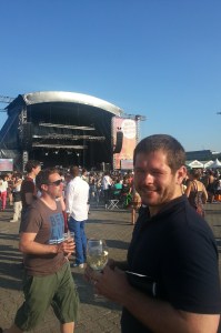 The hubby before the concert started